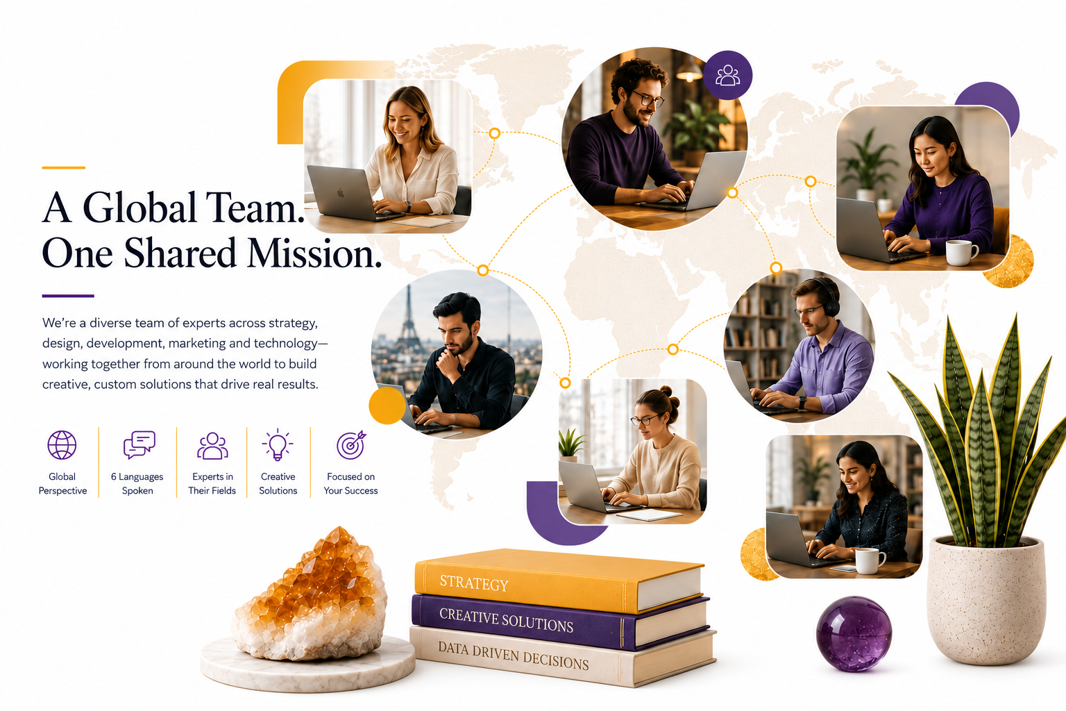 Citrine Groupe's global team of specialists working together